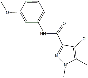 4-chloro-N-(3-methoxyphenyl)-1,5-dimethyl-1H-pyrazole-3-carboxamide Struktur