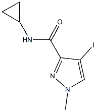 N-cyclopropyl-4-iodo-1-methyl-1H-pyrazole-3-carboxamide Struktur