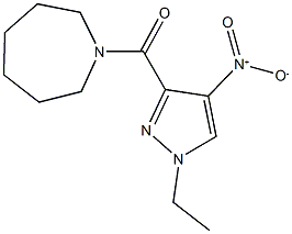 1-({1-ethyl-4-nitro-1H-pyrazol-3-yl}carbonyl)azepane Struktur