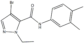 4-bromo-N-(3,4-dimethylphenyl)-1-ethyl-1H-pyrazole-5-carboxamide Struktur