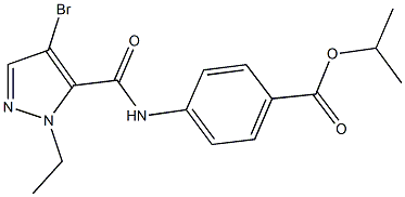 isopropyl 4-{[(4-bromo-1-ethyl-1H-pyrazol-5-yl)carbonyl]amino}benzoate Struktur