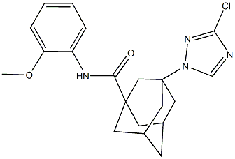 3-(3-chloro-1H-1,2,4-triazol-1-yl)-N-(2-methoxyphenyl)-1-adamantanecarboxamide Struktur