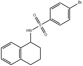 4-bromo-N-(1,2,3,4-tetrahydro-1-naphthalenyl)benzenesulfonamide Struktur