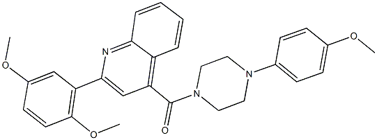 2-(2,5-dimethoxyphenyl)-4-{[4-(4-methoxyphenyl)-1-piperazinyl]carbonyl}quinoline Struktur