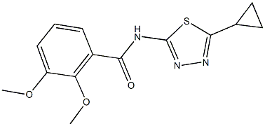 N-(5-cyclopropyl-1,3,4-thiadiazol-2-yl)-2,3-dimethoxybenzamide Struktur