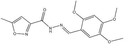 5-methyl-N'-(2,4,5-trimethoxybenzylidene)-3-isoxazolecarbohydrazide Struktur