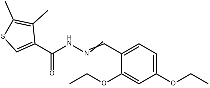 N'-(2,4-diethoxybenzylidene)-4,5-dimethyl-3-thiophenecarbohydrazide Struktur