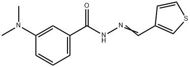 3-(dimethylamino)-N'-(3-thienylmethylene)benzohydrazide Struktur