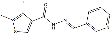 4,5-dimethyl-N'-(3-pyridinylmethylene)-3-thiophenecarbohydrazide Struktur