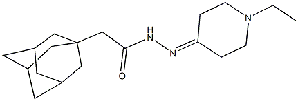 2-(1-adamantyl)-N'-(1-ethyl-4-piperidinylidene)acetohydrazide Struktur