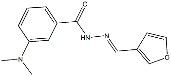 3-(dimethylamino)-N'-(3-furylmethylene)benzohydrazide Struktur