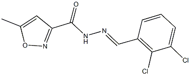 N'-(2,3-dichlorobenzylidene)-5-methyl-3-isoxazolecarbohydrazide Struktur