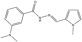 3-(dimethylamino)-N'-[(1-methyl-1H-pyrrol-2-yl)methylene]benzohydrazide Struktur