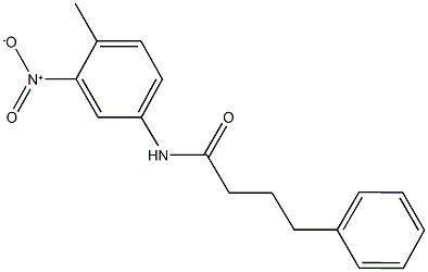 N-{3-nitro-4-methylphenyl}-4-phenylbutanamide Struktur