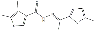 4,5-dimethyl-N'-[1-(5-methyl-2-thienyl)ethylidene]-3-thiophenecarbohydrazide Struktur