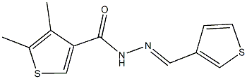 4,5-dimethyl-N'-(3-thienylmethylene)-3-thiophenecarbohydrazide Struktur