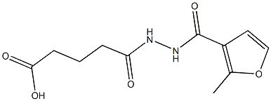 5-[2-(2-methyl-3-furoyl)hydrazino]-5-oxopentanoic acid Struktur