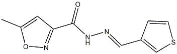 5-methyl-N'-(3-thienylmethylene)-3-isoxazolecarbohydrazide Struktur