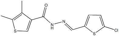 N'-[(5-chloro-2-thienyl)methylene]-4,5-dimethyl-3-thiophenecarbohydrazide Struktur