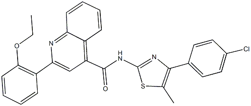 N-[4-(4-chlorophenyl)-5-methyl-1,3-thiazol-2-yl]-2-(2-ethoxyphenyl)-4-quinolinecarboxamide Struktur