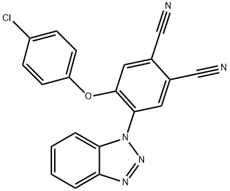 4-(1H-1,2,3-benzotriazol-1-yl)-5-(4-chlorophenoxy)phthalonitrile Struktur