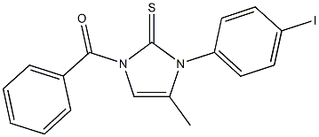 1-benzoyl-3-(4-iodophenyl)-4-methyl-1,3-dihydro-2H-imidazole-2-thione Struktur