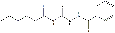 N-[(2-benzoylhydrazino)carbothioyl]hexanamide Struktur