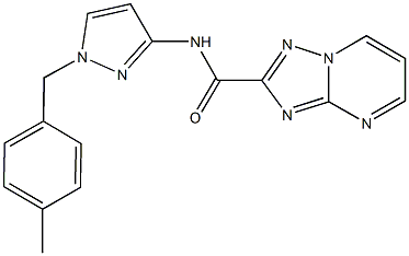 N-[1-(4-methylbenzyl)-1H-pyrazol-3-yl][1,2,4]triazolo[1,5-a]pyrimidine-2-carboxamide Struktur