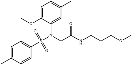 2-{2-methoxy-5-methyl[(4-methylphenyl)sulfonyl]anilino}-N-(3-methoxypropyl)acetamide Struktur