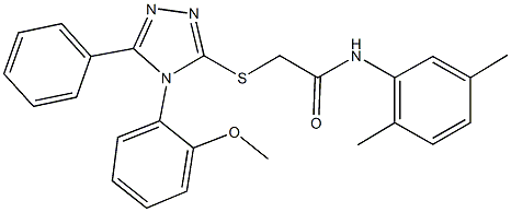 N-(2,5-dimethylphenyl)-2-{[4-(2-methoxyphenyl)-5-phenyl-4H-1,2,4-triazol-3-yl]sulfanyl}acetamide Struktur