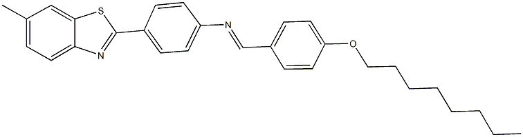 4-(6-methyl-1,3-benzothiazol-2-yl)-N-[4-(octyloxy)benzylidene]aniline Struktur