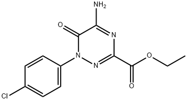 ethyl 5-amino-1-(4-chlorophenyl)-6-oxo-1,6-dihydro-1,2,4-triazine-3-carboxylate Struktur