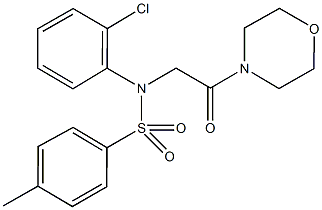 N-(2-chlorophenyl)-4-methyl-N-[2-(4-morpholinyl)-2-oxoethyl]benzenesulfonamide Struktur