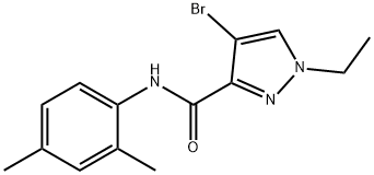 4-bromo-N-(2,4-dimethylphenyl)-1-ethyl-1H-pyrazole-3-carboxamide Struktur