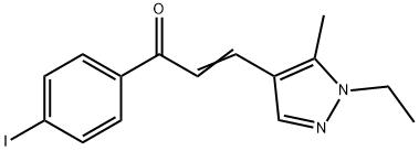 3-(1-ethyl-5-methyl-1H-pyrazol-4-yl)-1-(4-iodophenyl)-2-propen-1-one Struktur