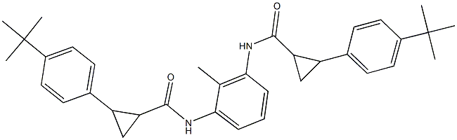 2-(4-tert-butylphenyl)-N-[3-({[2-(4-tert-butylphenyl)cyclopropyl]carbonyl}amino)-2-methylphenyl]cyclopropanecarboxamide Struktur