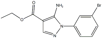 ethyl 5-amino-1-(3-bromophenyl)-1H-pyrazole-4-carboxylate Struktur