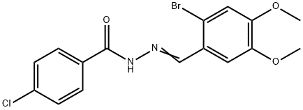 N'-(2-bromo-4,5-dimethoxybenzylidene)-4-chlorobenzohydrazide Struktur