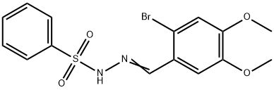 N'-(2-bromo-4,5-dimethoxybenzylidene)benzenesulfonohydrazide Struktur