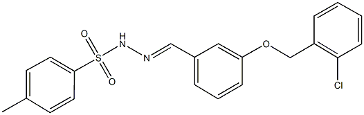 N'-{3-[(2-chlorobenzyl)oxy]benzylidene}-4-methylbenzenesulfonohydrazide Struktur