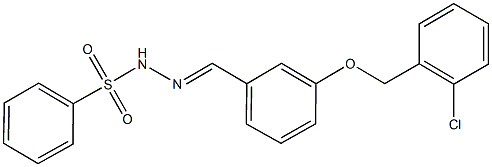 N'-{3-[(2-chlorobenzyl)oxy]benzylidene}benzenesulfonohydrazide Struktur