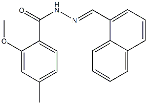 2-methoxy-4-methyl-N'-(1-naphthylmethylene)benzohydrazide Struktur