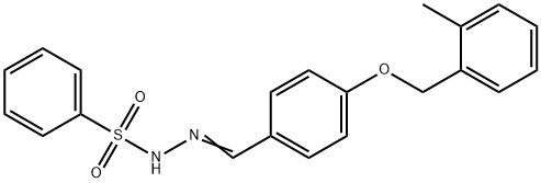 N'-{4-[(2-methylbenzyl)oxy]benzylidene}benzenesulfonohydrazide Struktur