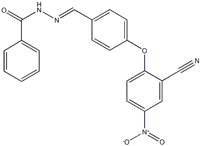 N'-(4-{2-cyano-4-nitrophenoxy}benzylidene)benzohydrazide Struktur