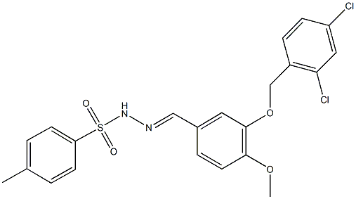 N'-{3-[(2,4-dichlorobenzyl)oxy]-4-methoxybenzylidene}-4-methylbenzenesulfonohydrazide Struktur