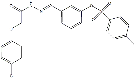 3-{2-[(4-chlorophenoxy)acetyl]carbohydrazonoyl}phenyl 4-methylbenzenesulfonate Struktur