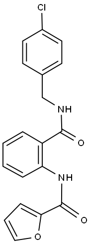 N-(2-{[(4-chlorobenzyl)amino]carbonyl}phenyl)-2-furamide Struktur