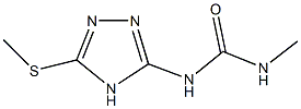 N-methyl-N'-[5-(methylsulfanyl)-4H-1,2,4-triazol-3-yl]urea Struktur