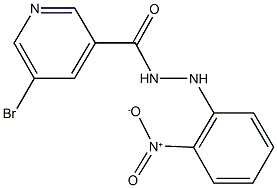 5-bromo-N'-{2-nitrophenyl}nicotinohydrazide Struktur