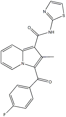 3-(4-fluorobenzoyl)-2-methyl-N-(1,3-thiazol-2-yl)-1-indolizinecarboxamide Struktur